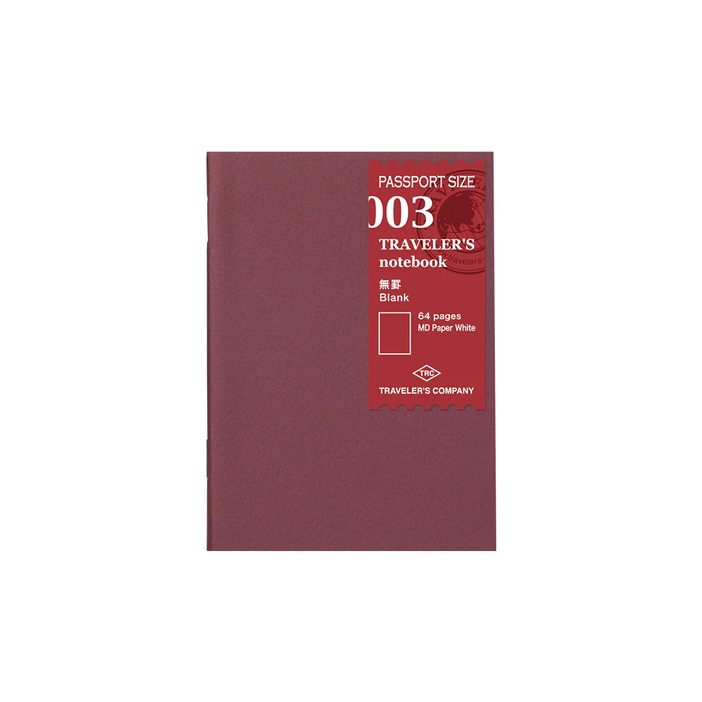 TRAVELER'S notebook Refill Passport Size Blank - MD 003