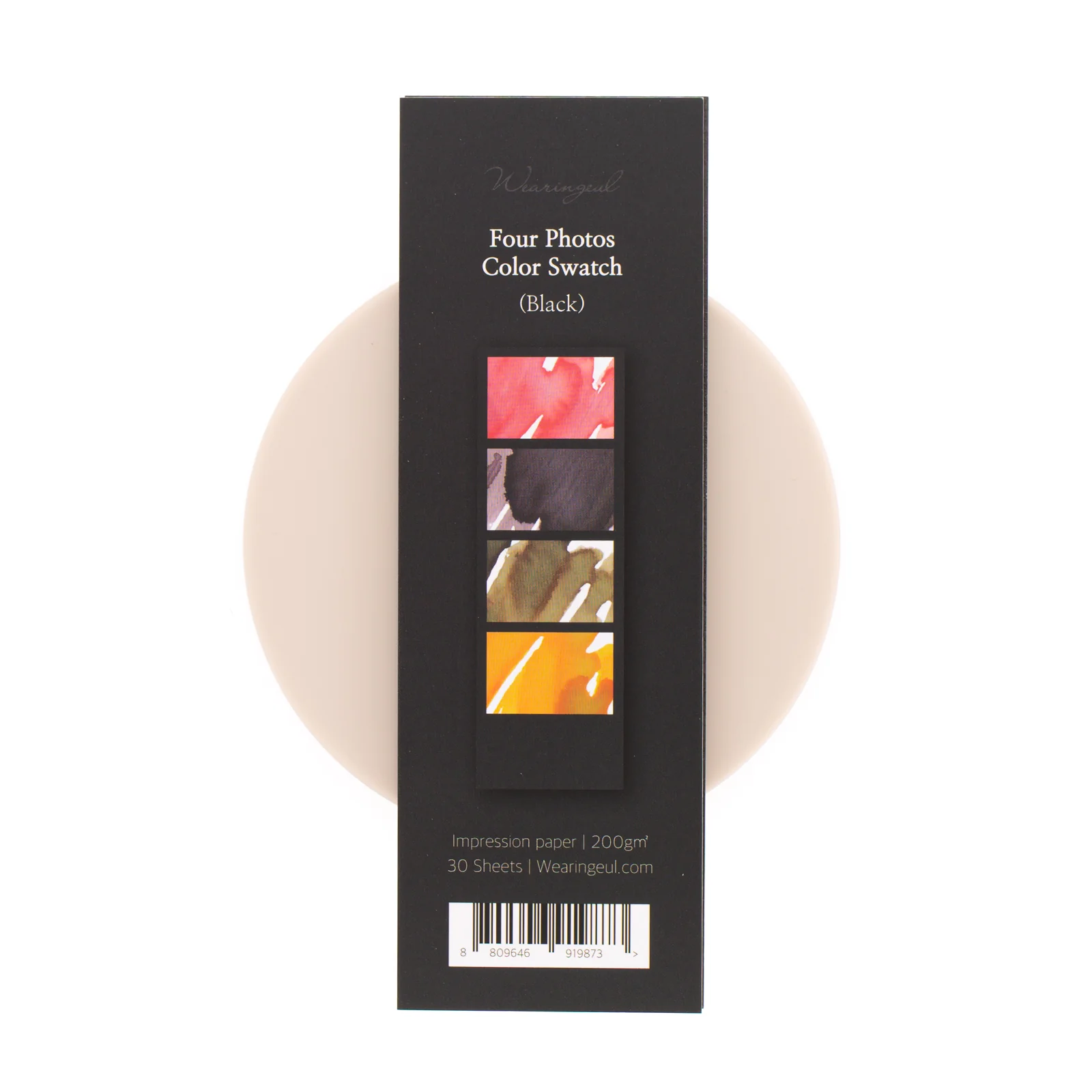 Wearingeul Four Photos Ink Swatch Card Black - Vertical