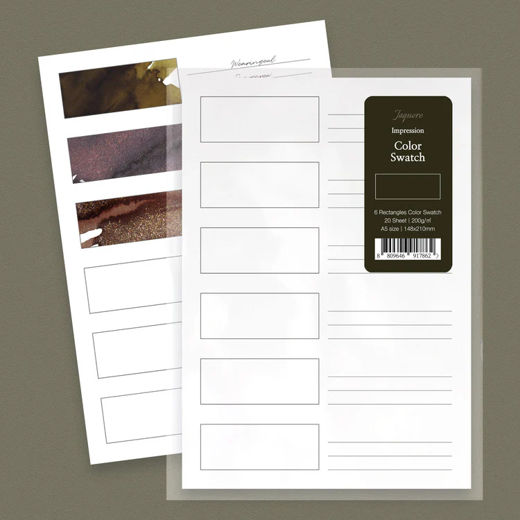 Wearingeul Impression 6 Rectangles Color Swatch Paper A5 - 20 Sheets