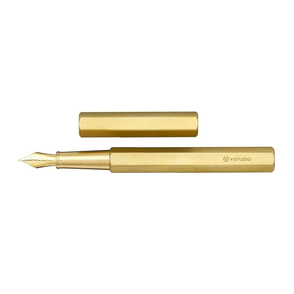 YStudio Classic Revolve Fountain Pen - Brass