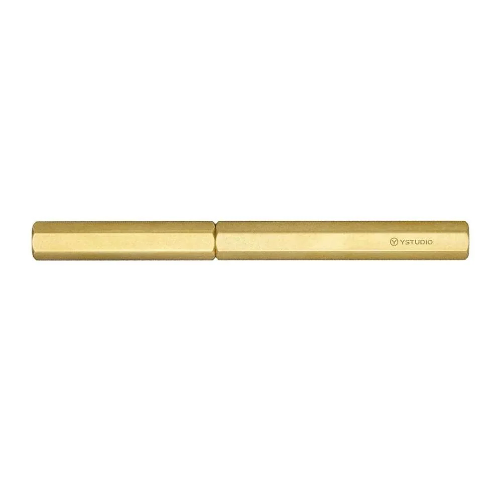 YStudio Classic Revolve Fountain Pen - Brass - Image 2
